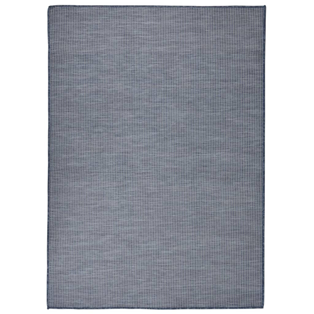 Tapis d'extérieur tissé à plat 200x280 cm Bleu