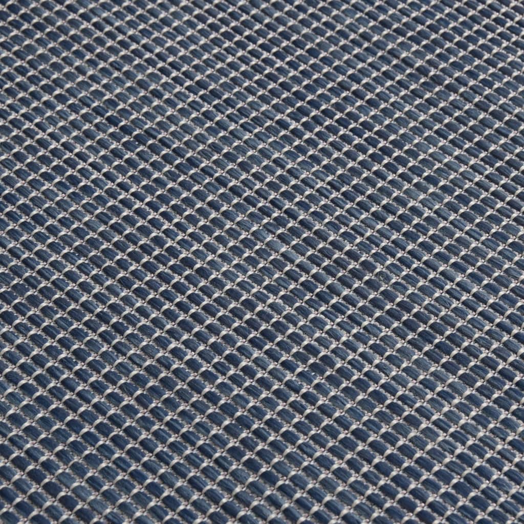Tapis d'extérieur tissé à plat 200x280 cm Bleu
