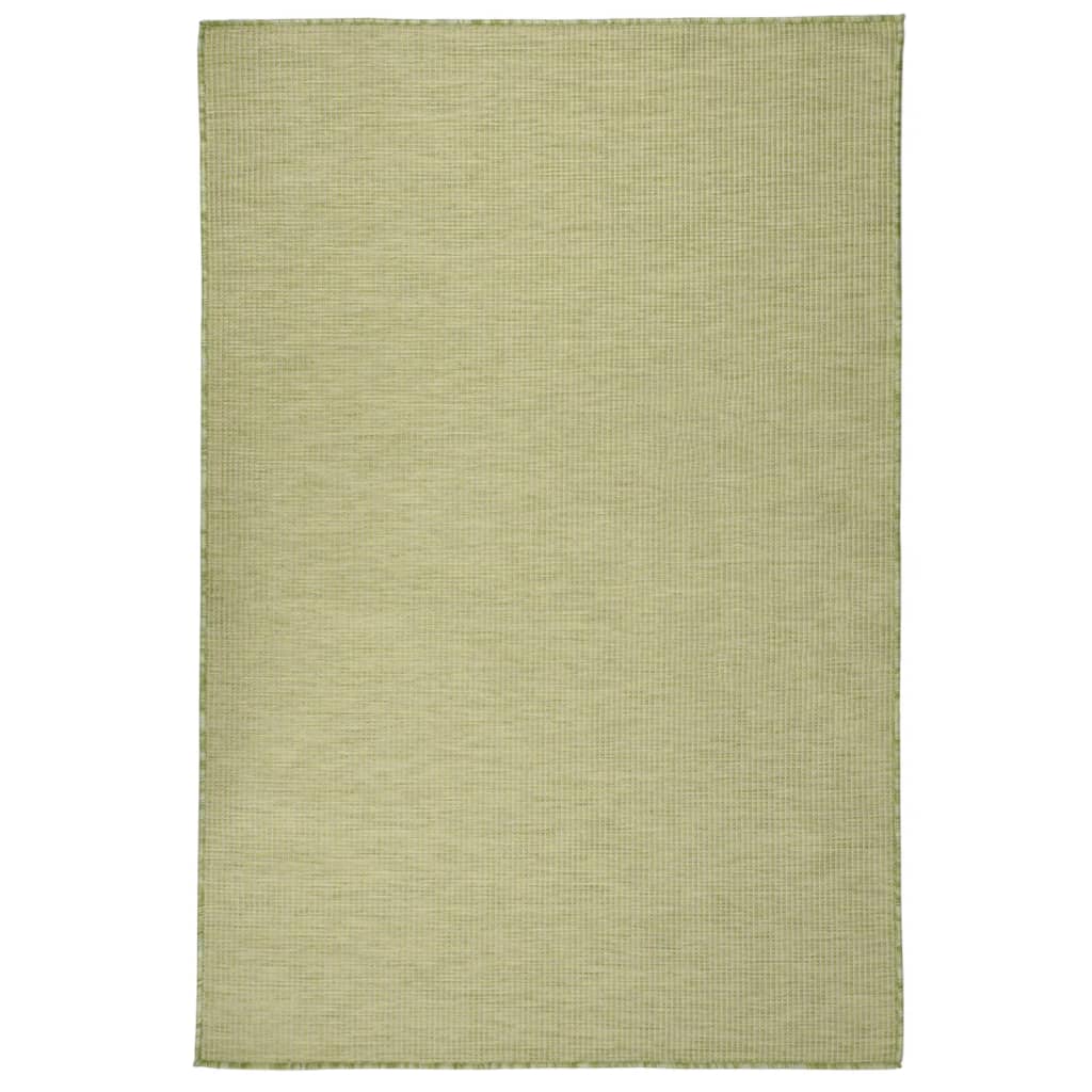 Tapis d'extérieur tissé plat 120x170 cm Vert
