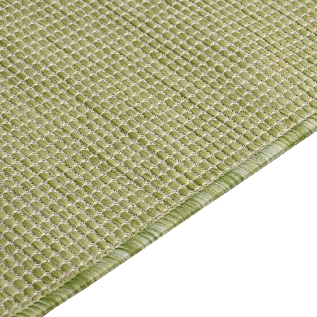 Tapis d'extérieur tissé plat 120x170 cm Vert