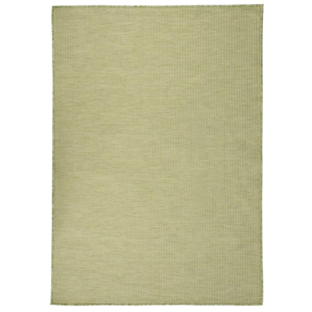 Tapis d'extérieur plat tissé 140x200 cm Vert