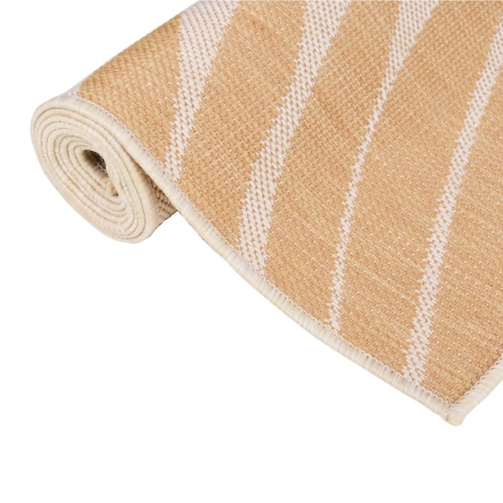 Tapis d'extérieur tissé plat 120x170 cm motif feuille