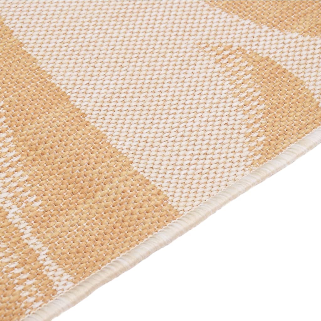 Tapis d'extérieur plat tissé 160x230 cm motif feuille