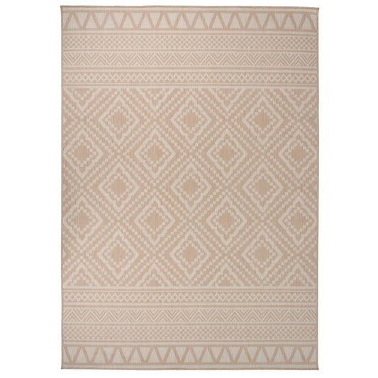 Outdoor Rug Flat-woven 120x170 cm Brown Striped