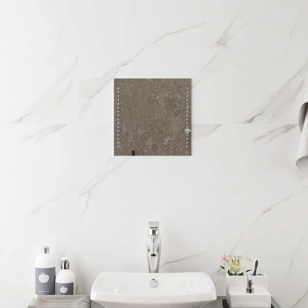 Miroir de salle de bain LED 30x30 cm