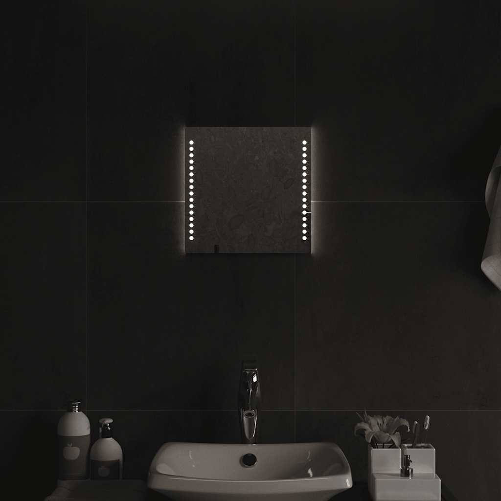 Miroir de salle de bain LED 30x30 cm