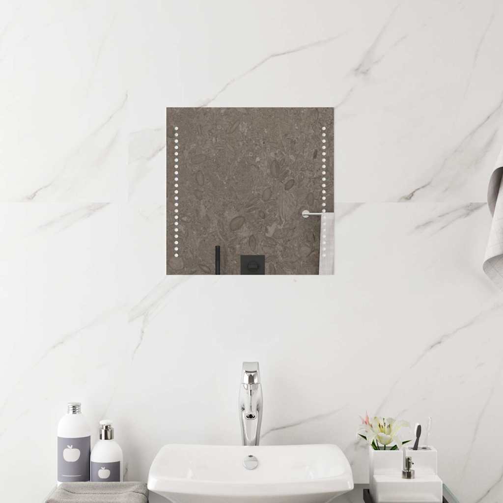 Miroir de salle de bain LED 40x40 cm