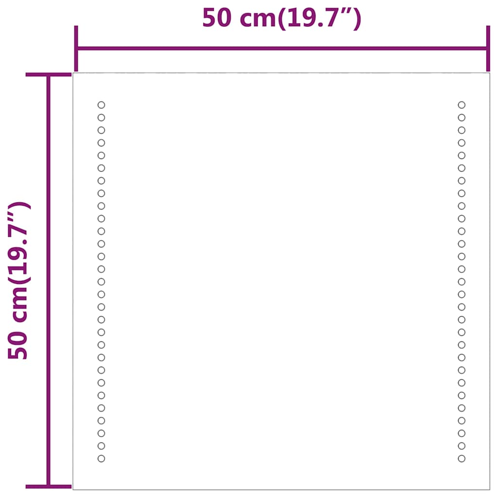 LED Bathroom Mirror 50x50 cm
