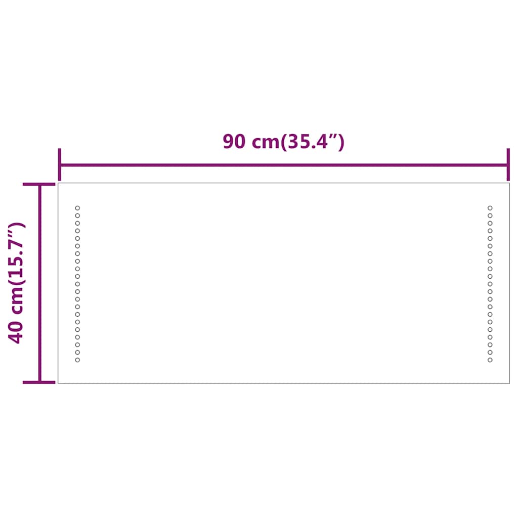 Miroir de salle de bain LED 90x40 cm