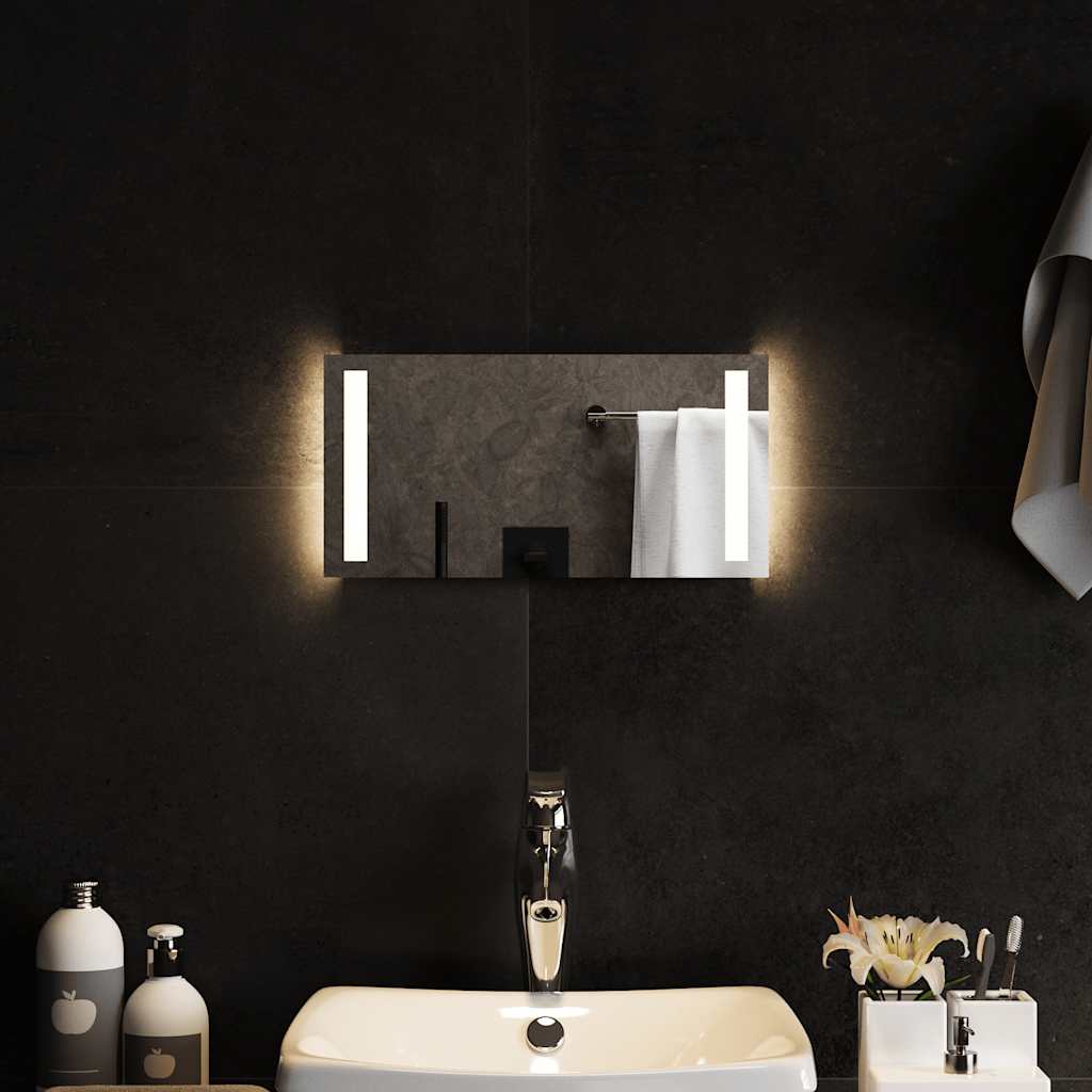 Miroir de salle de bain LED 40x20 cm