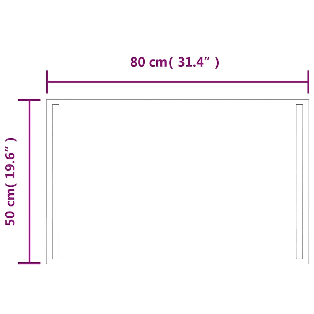 LED Bathroom Mirror 80x50 cm