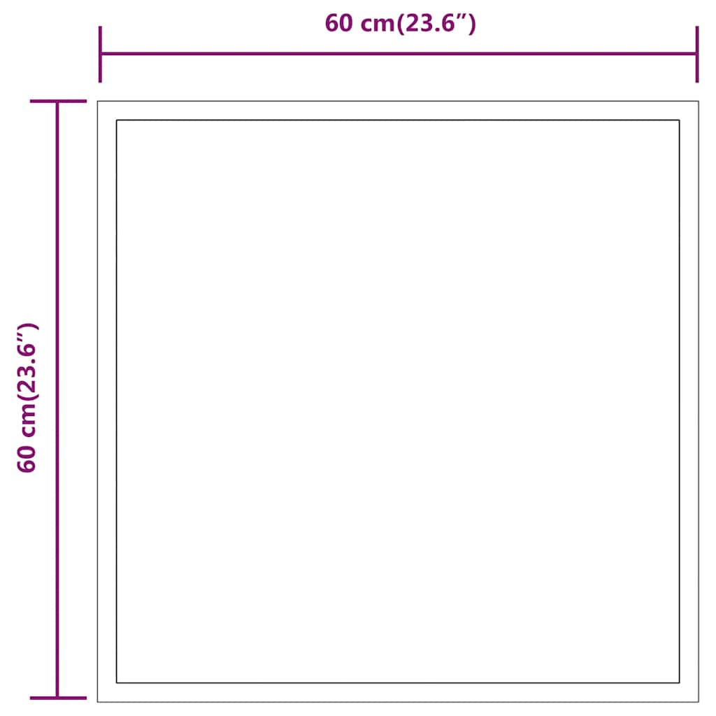 Miroir de salle de bain LED 60x60 cm