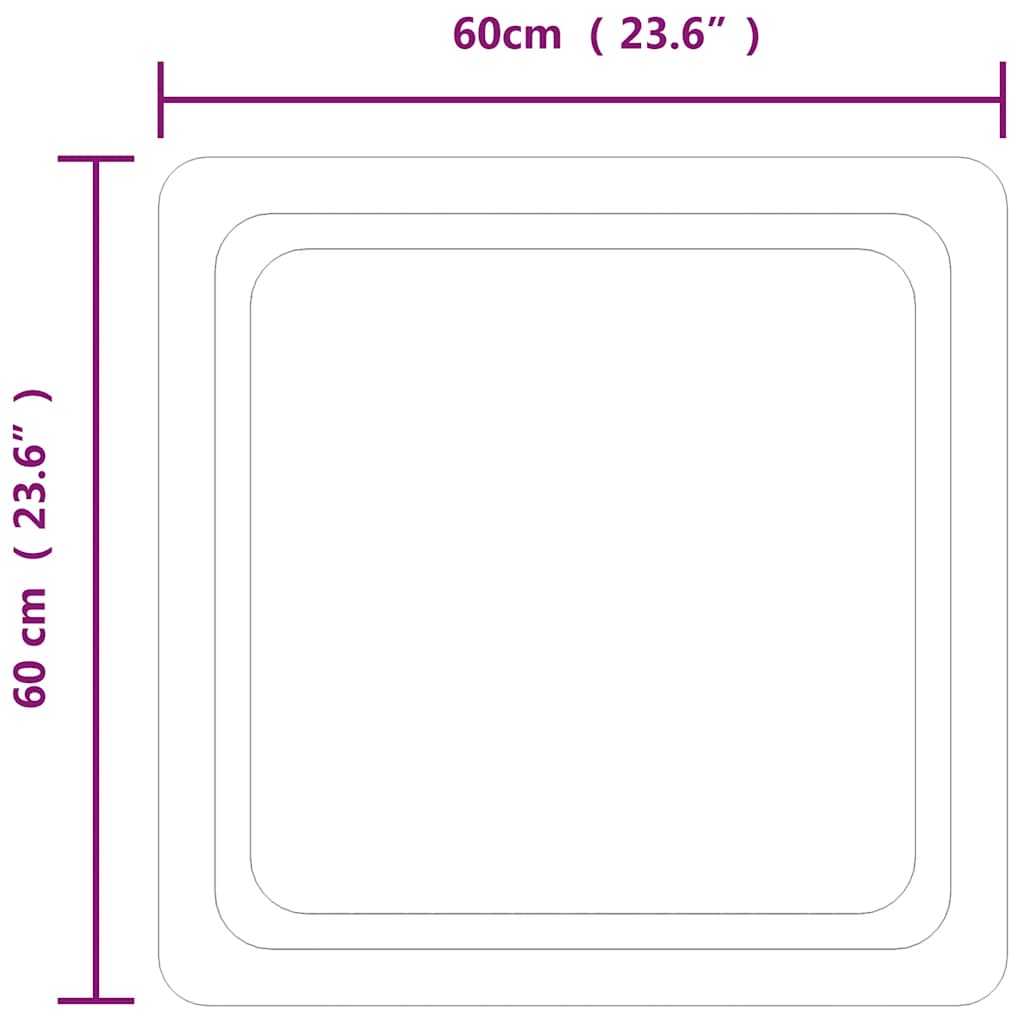 Miroir de salle de bain LED 60x60 cm
