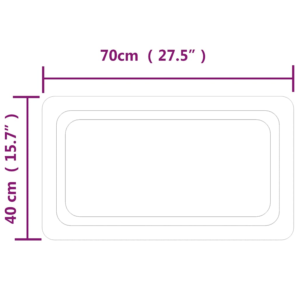 Miroir de salle de bain LED 70x40 cm