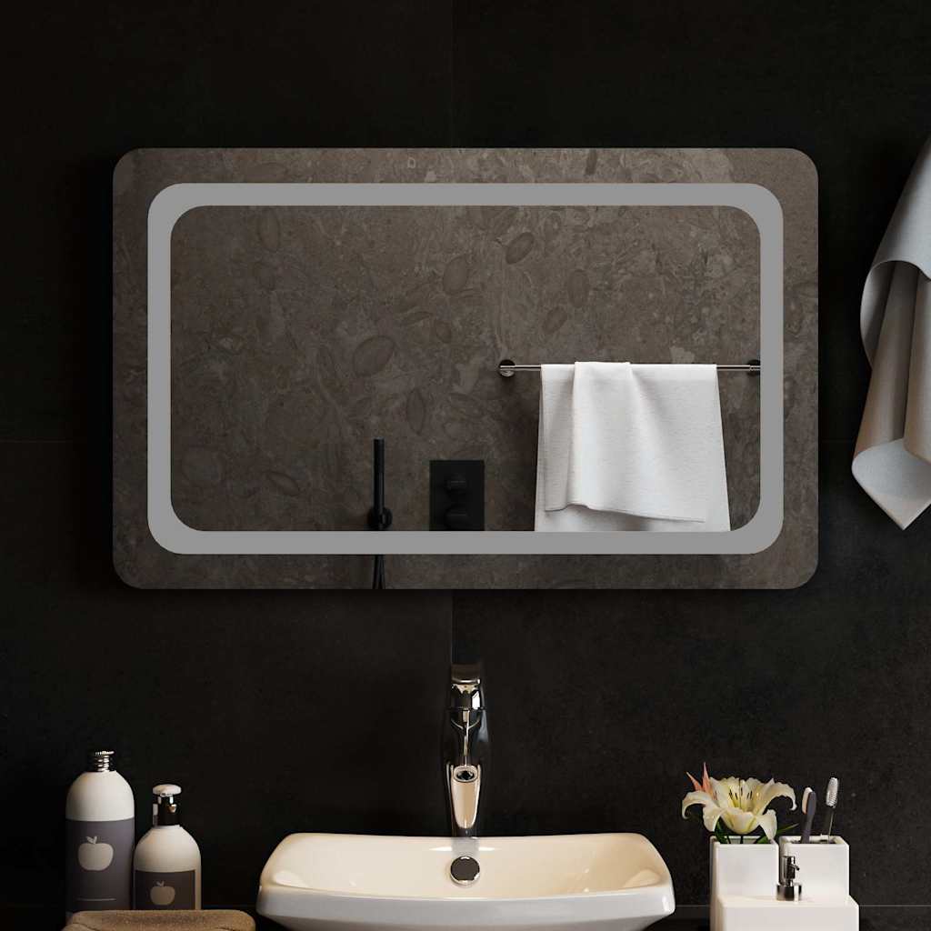 Miroir de salle de bain LED 80x50 cm