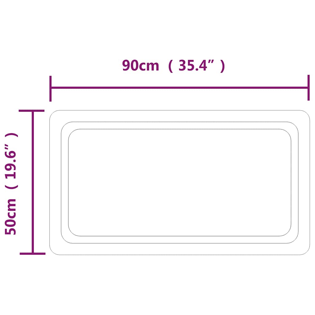 Miroir de salle de bain LED 90x50 cm