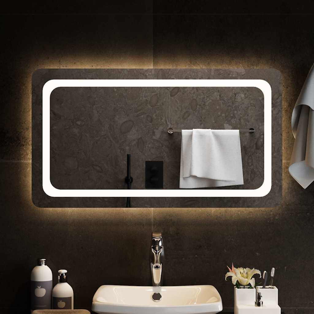 Miroir de salle de bain LED 90x50 cm