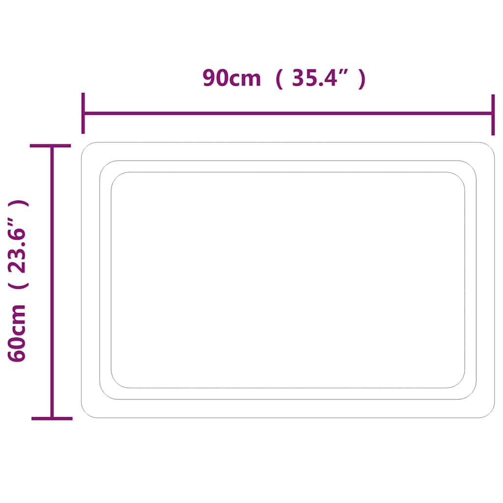 Miroir de salle de bain LED 90x60 cm