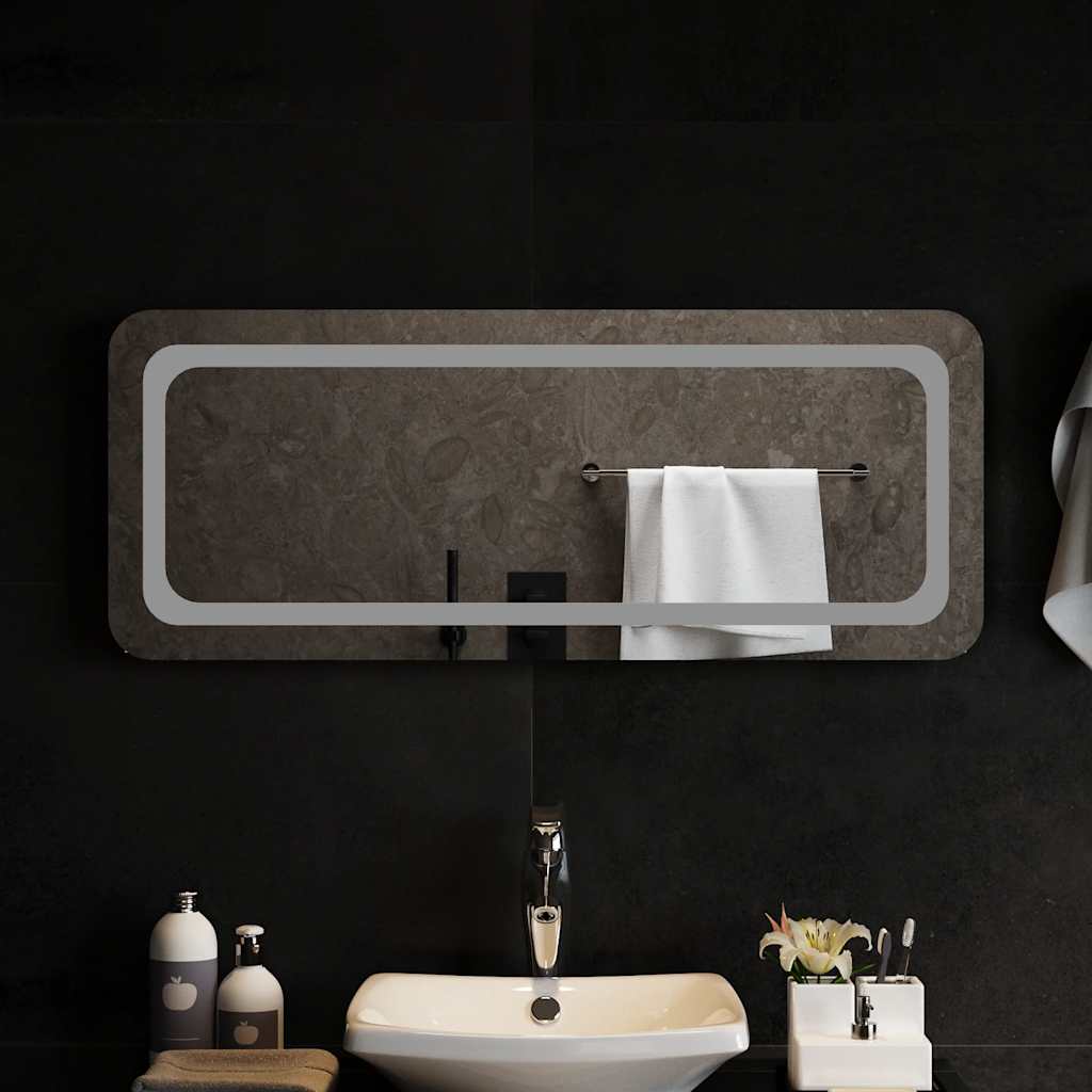 Miroir de salle de bain LED 100x40 cm