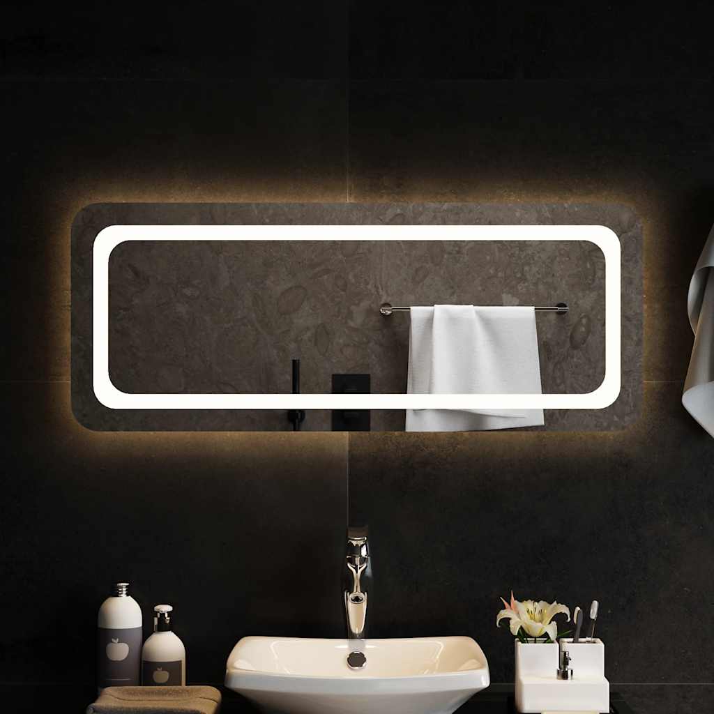 Miroir de salle de bain LED 100x40 cm