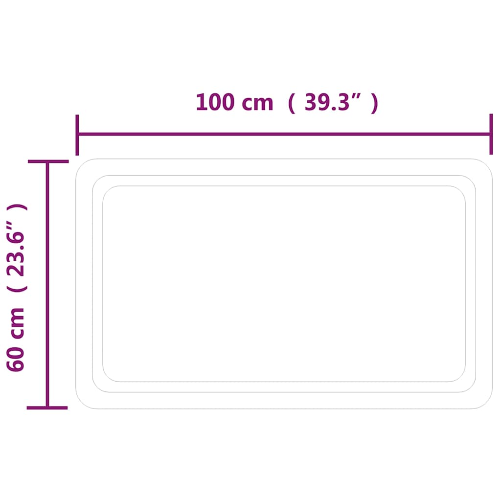 LED Bathroom Mirror 100x60 cm
