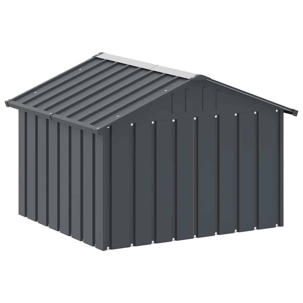 Hundehütte Anthrazit 116,5x103x81,5 cm Verzinkter Stahl