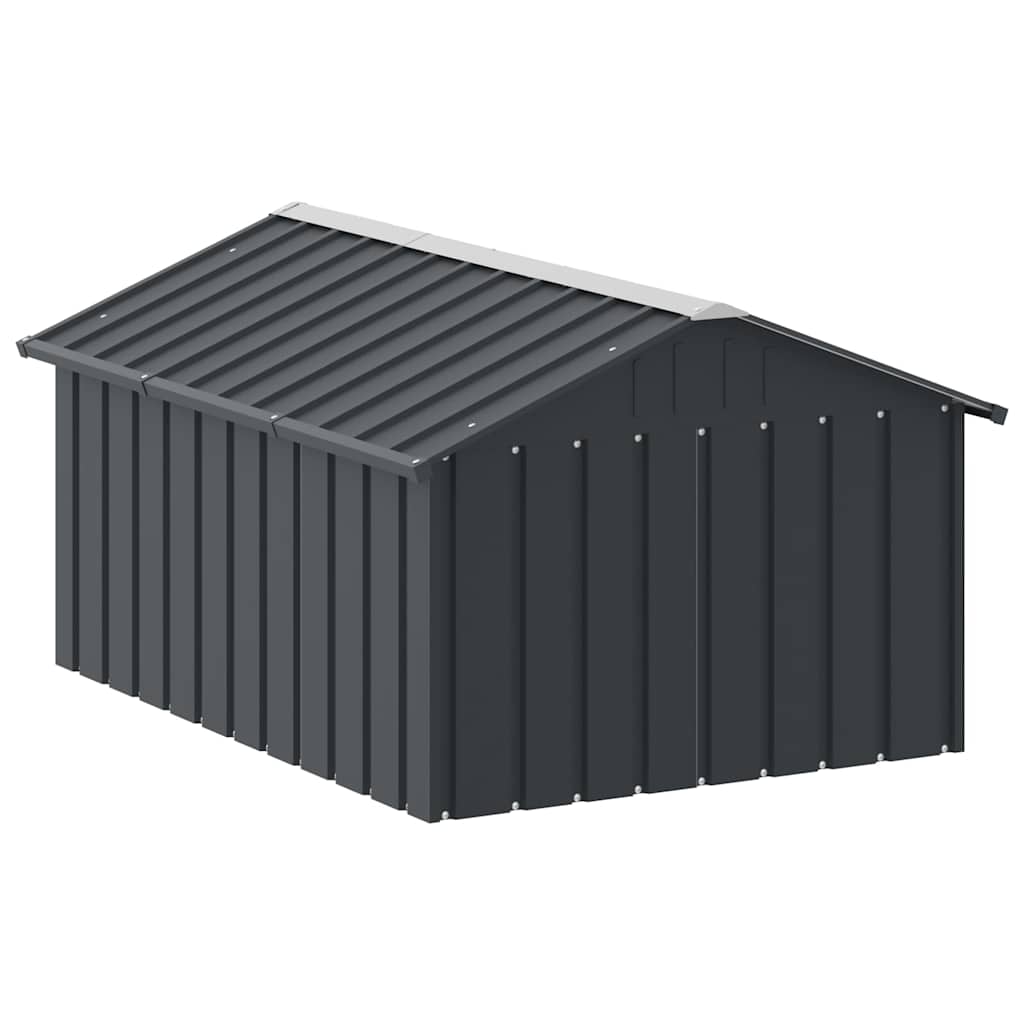 Hundehütte Anthrazit 116,5x153x81,5 cm Verzinkter Stahl
