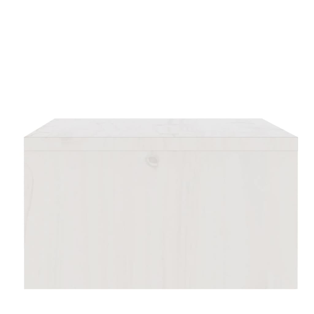 Support d'écran blanc 100x27x15 cm pin massif