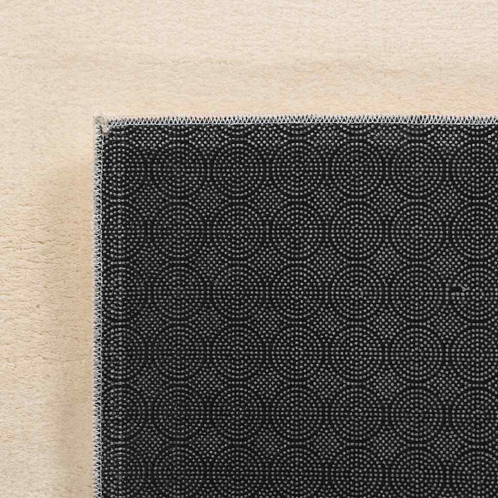 Tapis lavable Moelleux Poils courts 160x230 Antidérapant Beige
