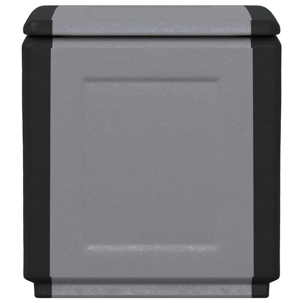 Garten-Aufbewahrungsbox 54x53x57 cm 130 L Dunkelgrau Schwarz