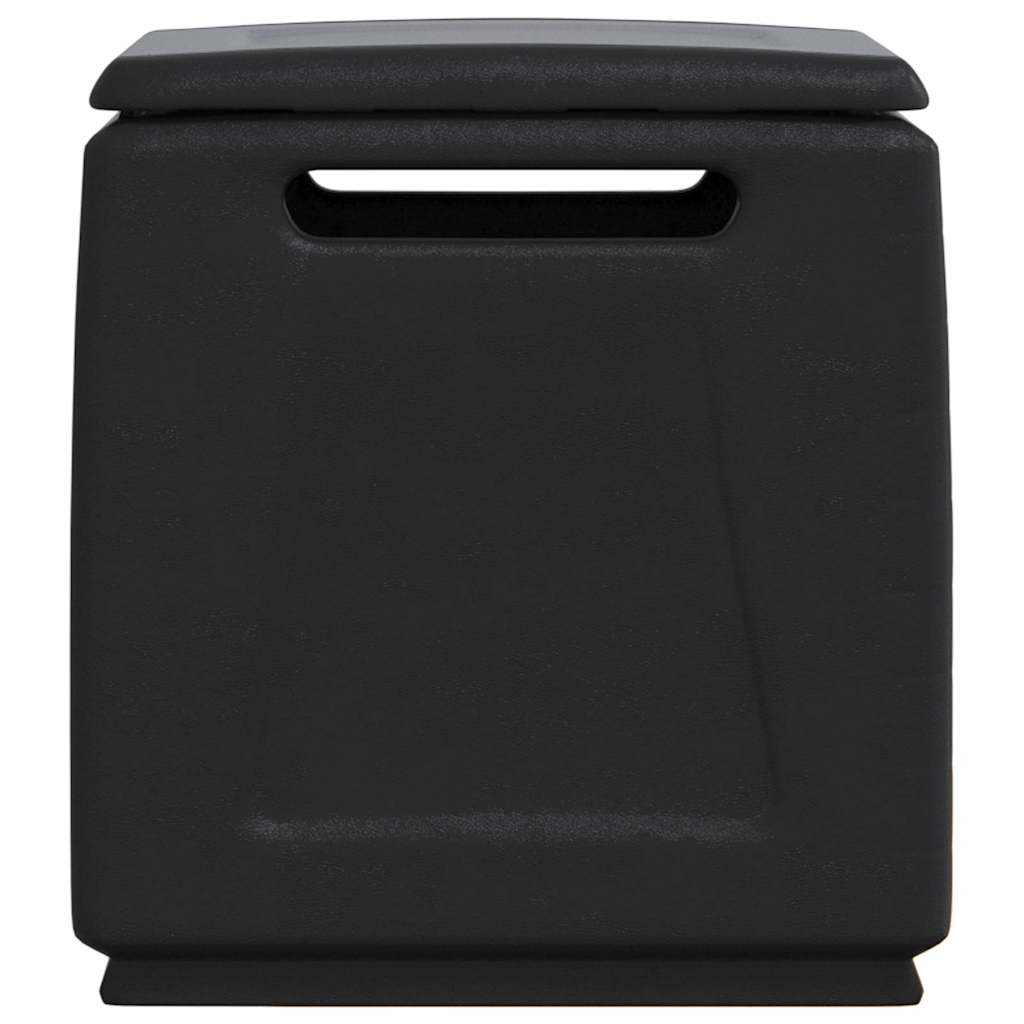 Garten-Aufbewahrungsbox 54x53x57 cm 130 L Dunkelgrau Schwarz