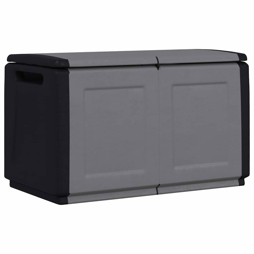 Garten-Aufbewahrungsbox 96x53x57 cm 230 L Dunkelgrau Schwarz