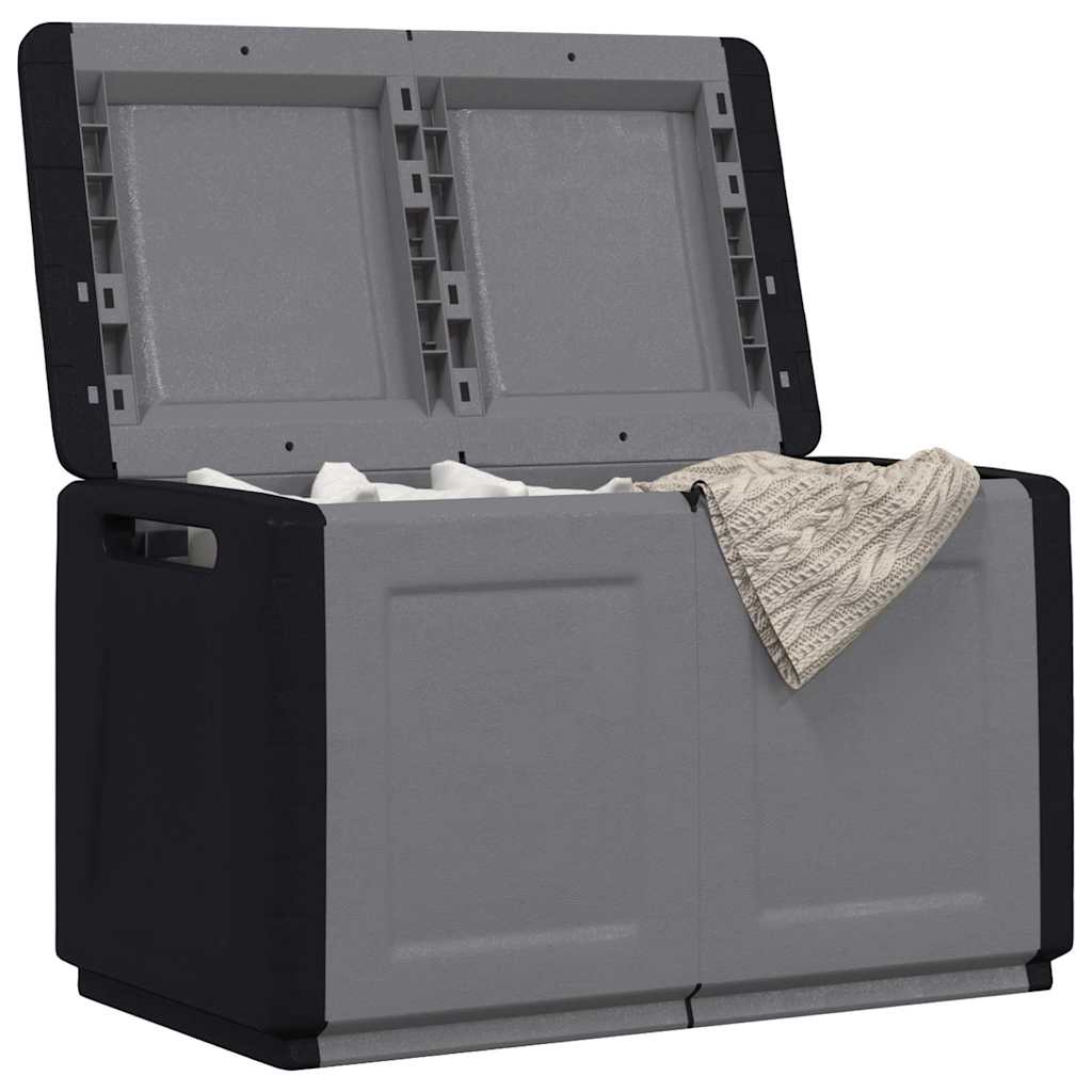 Garten-Aufbewahrungsbox 96x53x57 cm 230 L Dunkelgrau Schwarz