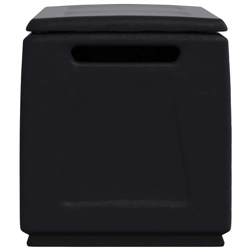 Garten-Aufbewahrungsbox 96x53x57 cm 230 L Dunkelgrau Schwarz