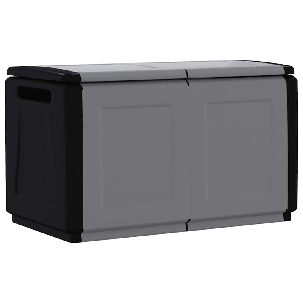 Garten-Aufbewahrungsbox 96x53x57 cm 230 L Dunkelgrau Schwarz