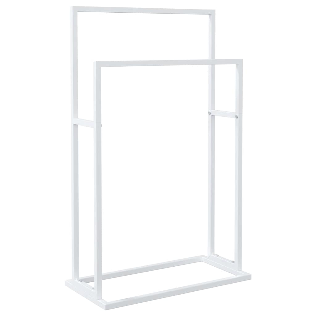 Towel Rack White 48x24x78.5 cm Iron