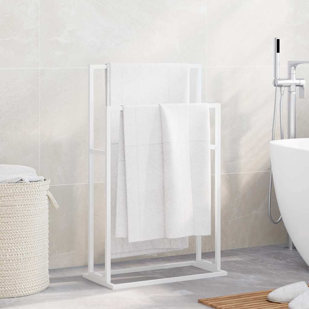 Towel Rack White 48x24x78.5 cm Iron