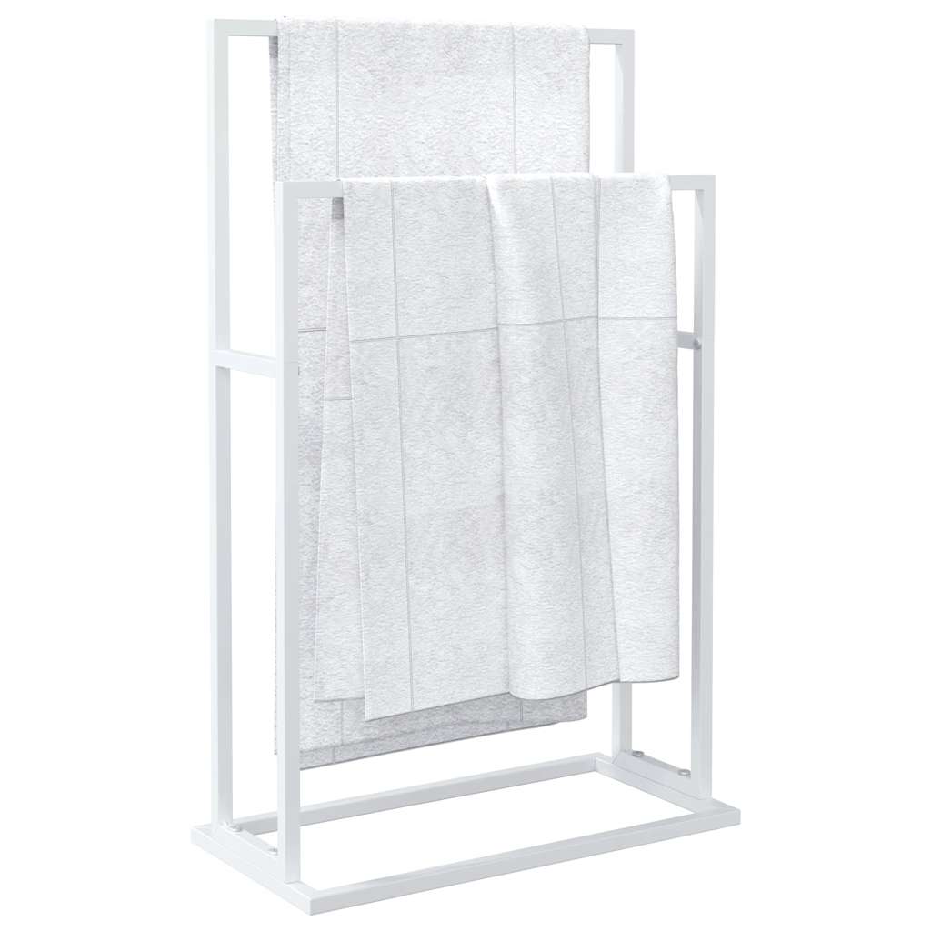 Towel Rack White 48x24x78.5 cm Iron