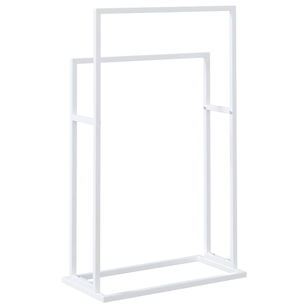 Towel Rack White 48x24x78.5 cm Iron