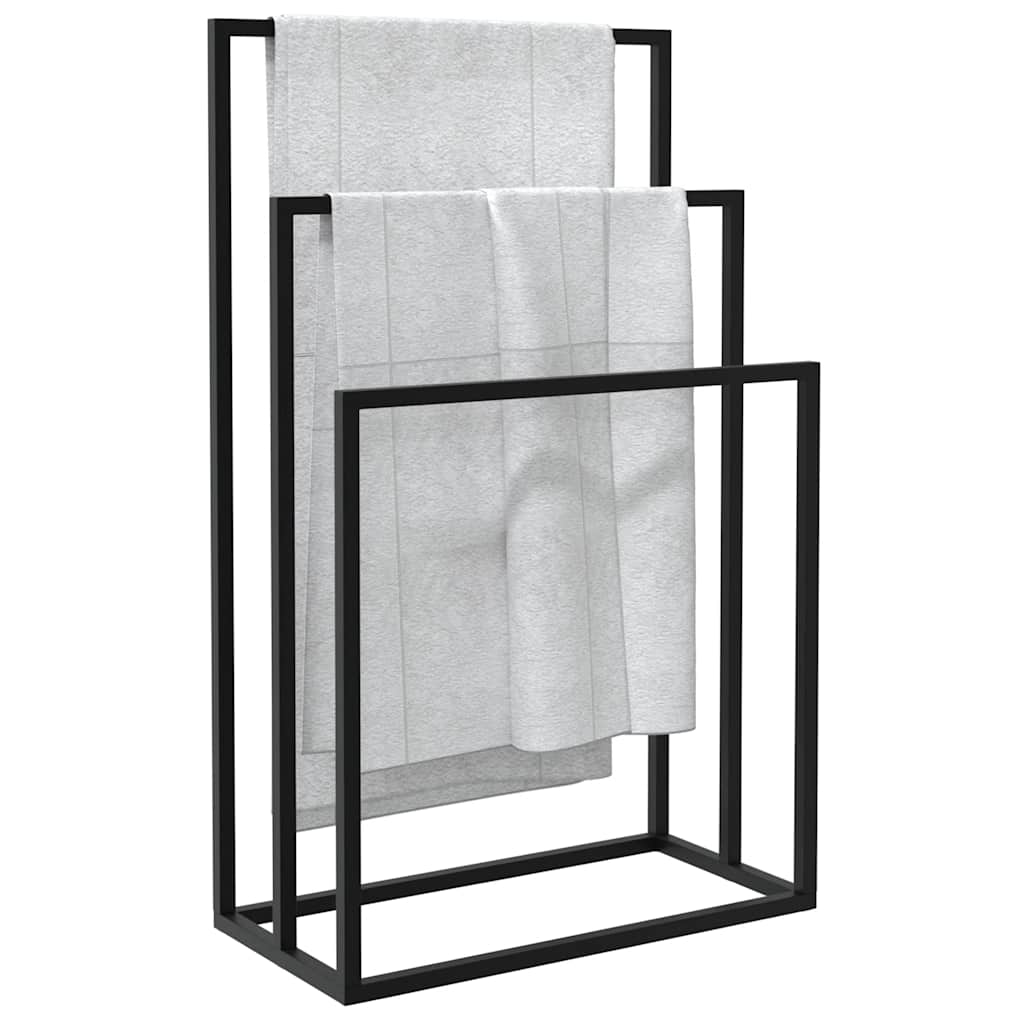Handtuchständer Schwarz 48x24x79 cm Eisen