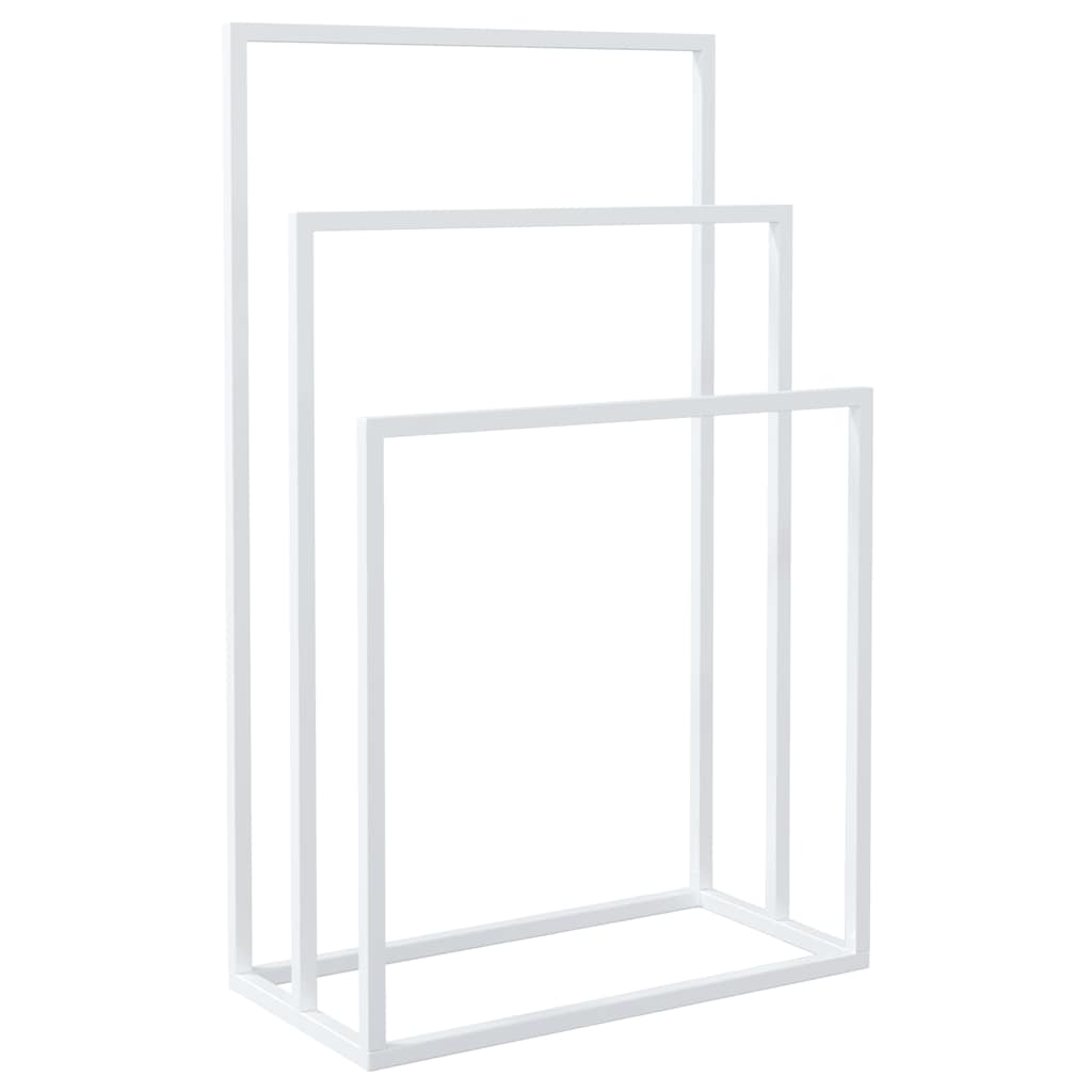Porte-serviettes Blanc 48x24x79 cm Fer