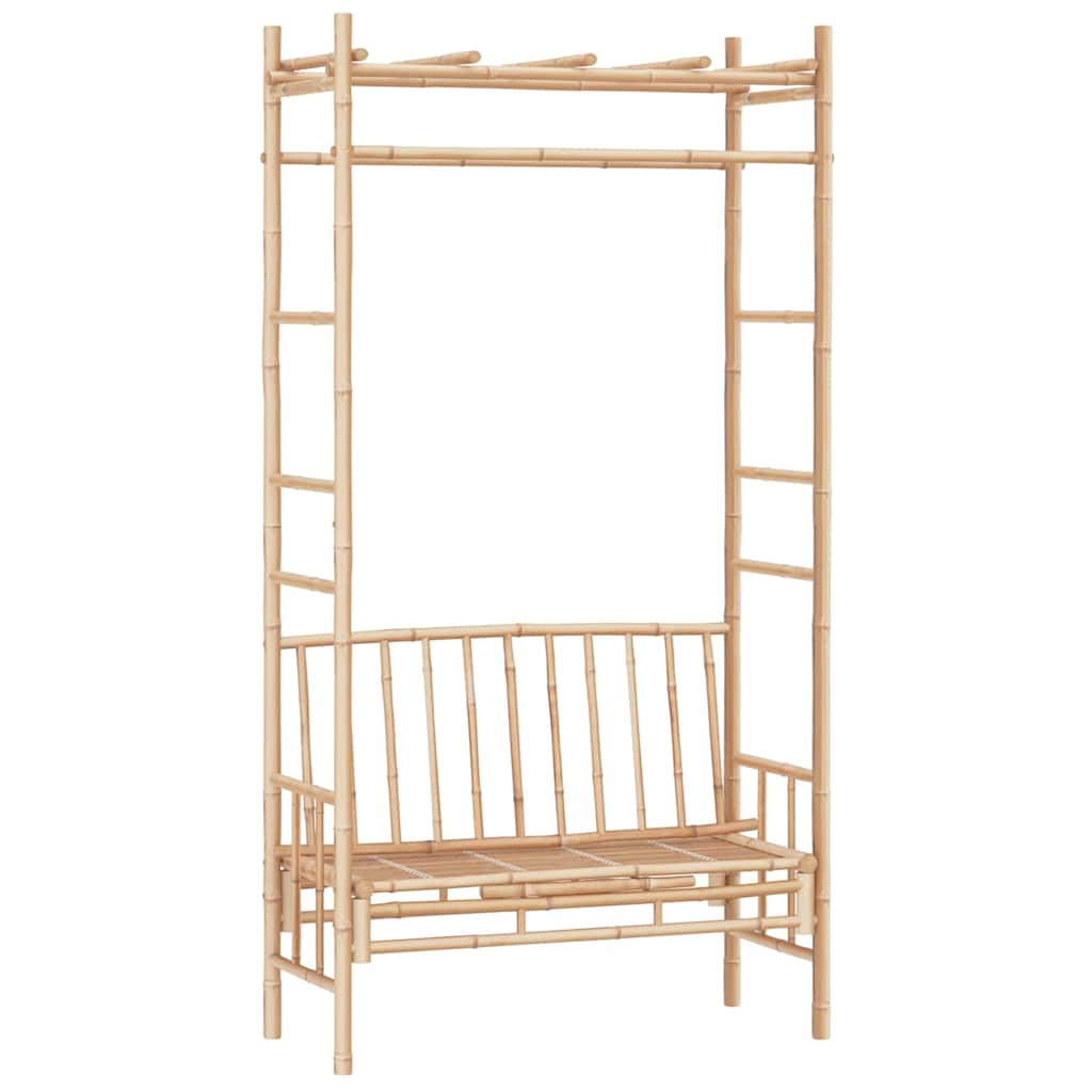 Gartenbank mit Pergola 116 cm Bambus