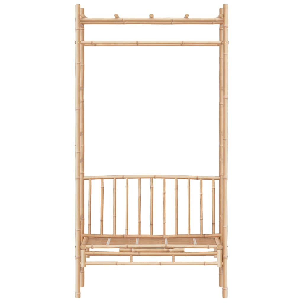 Gartenbank mit Pergola 116 cm Bambus