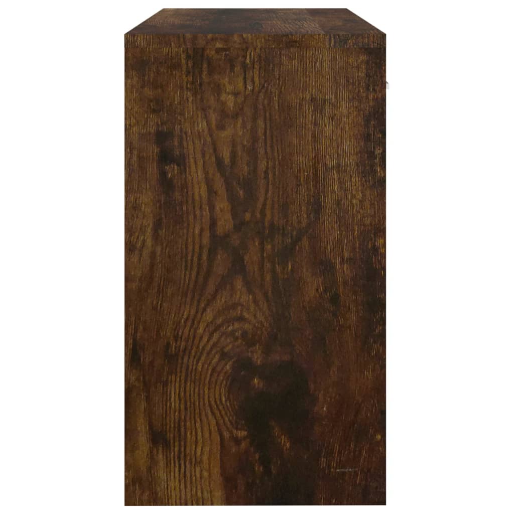 Bureau avec rangement chêne fumé 100x40x73 cm