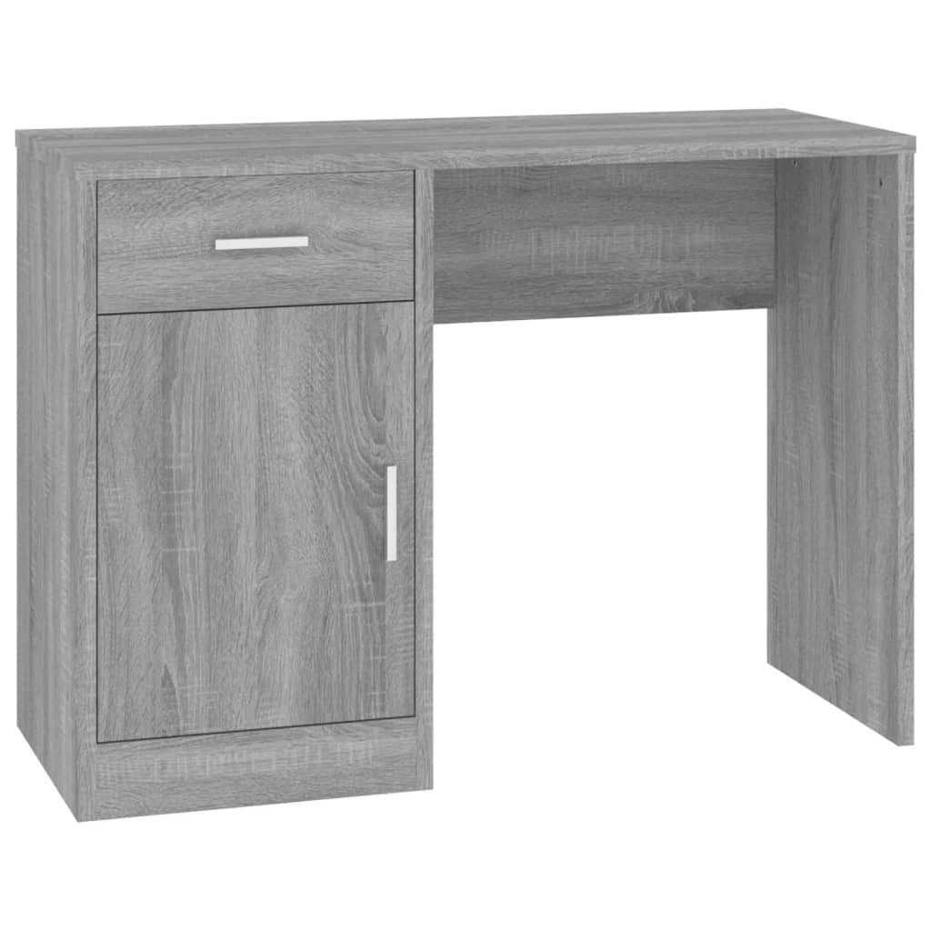 Bureau avec rangement Gris Sonoma 100x40x73 cm