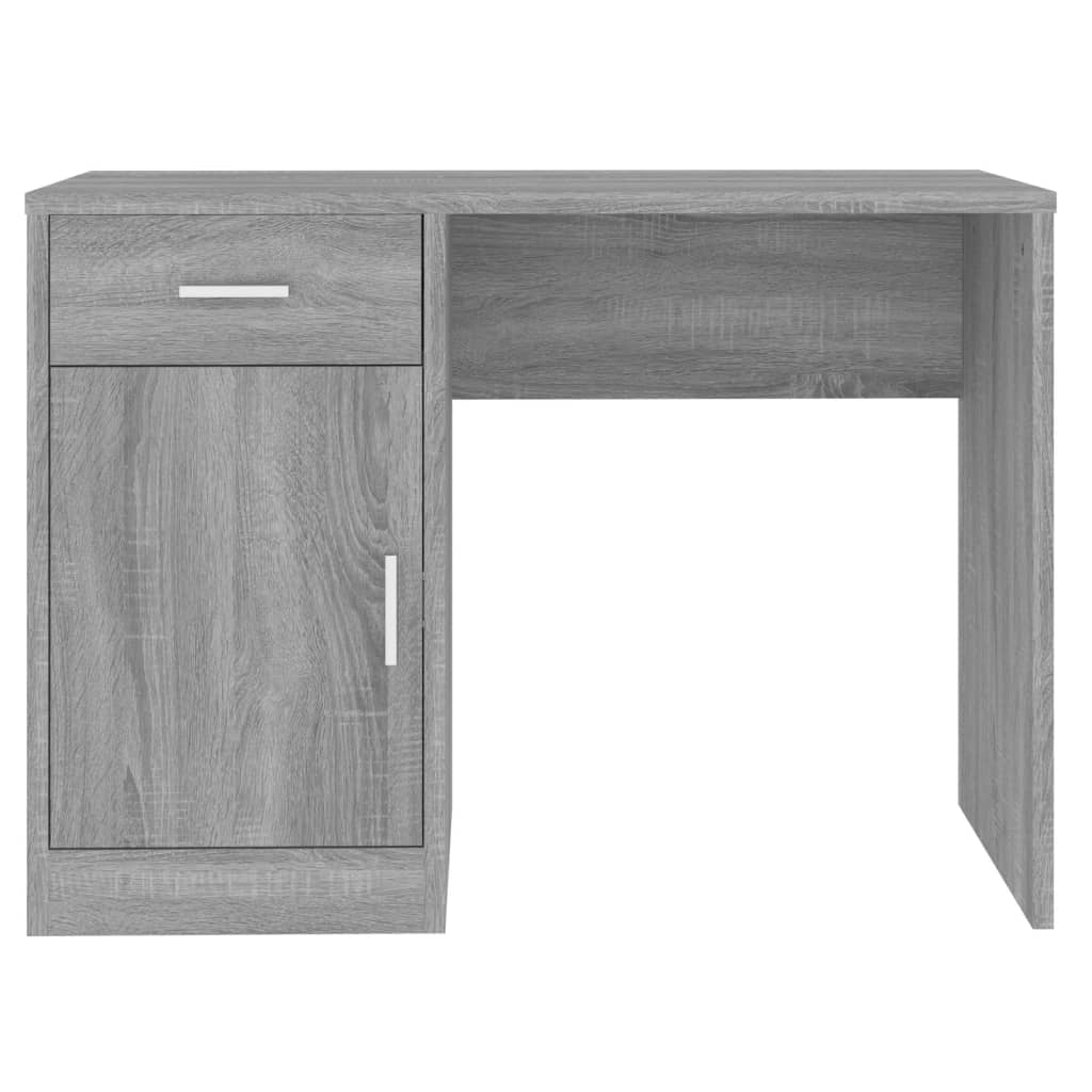 Bureau avec rangement Gris Sonoma 100x40x73 cm