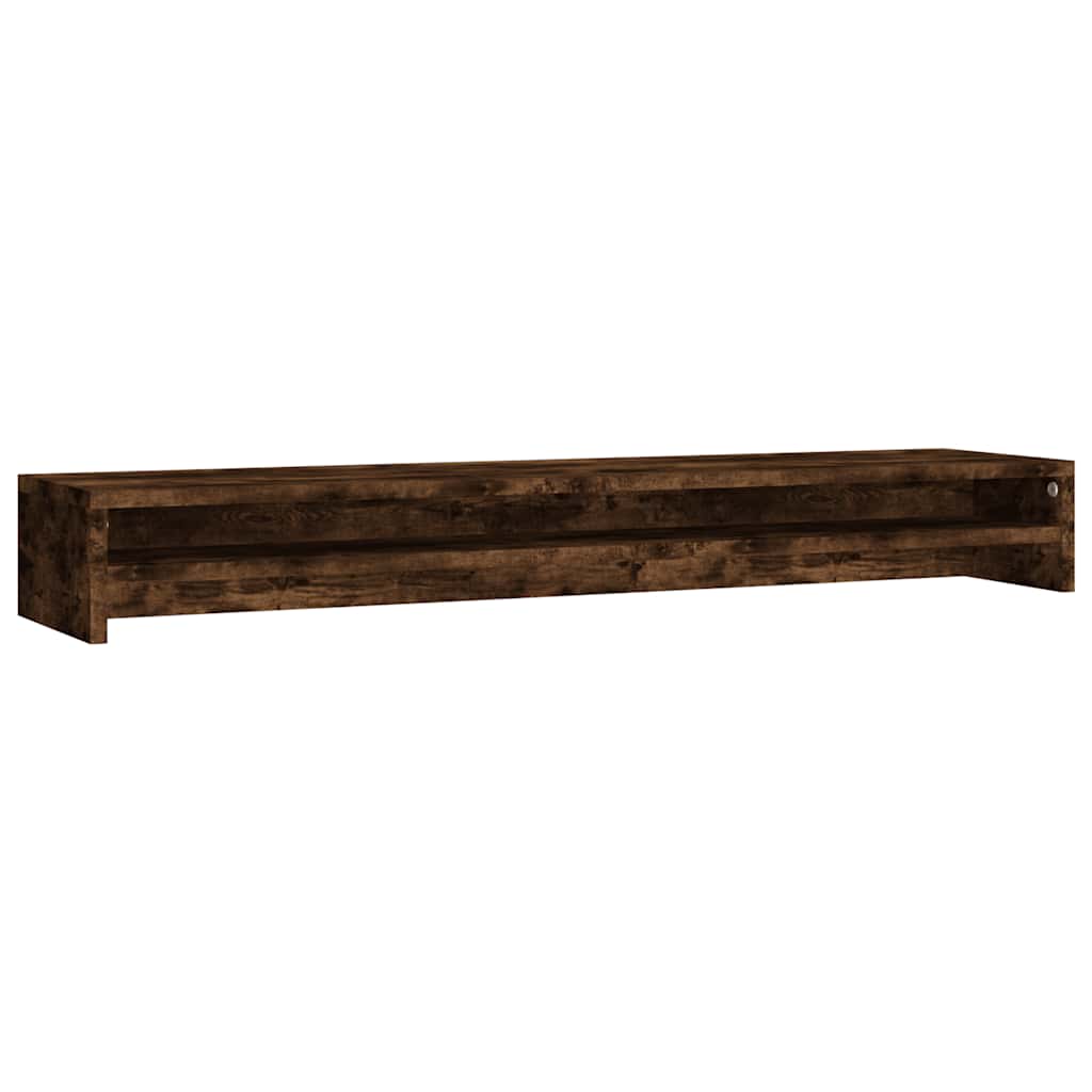 Monitor Stand Smoked Oak 100x24x13 cm Wood-based Material