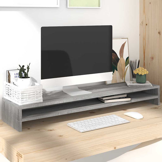 Monitor Stand Gray Sonoma 100x24x13 cm Engineered Wood