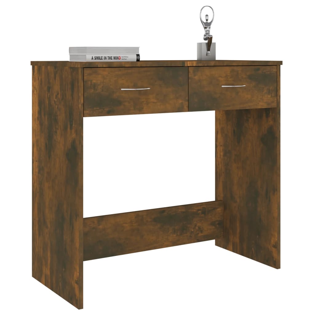 Bureau Chêne fumé 80x40x75 cm Matériau à base de bois