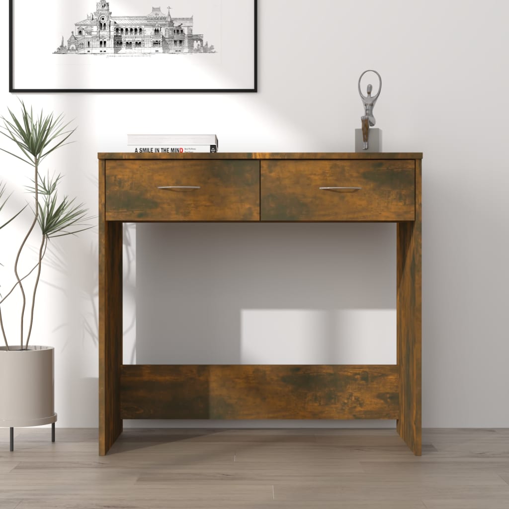 Bureau Chêne fumé 80x40x75 cm Matériau à base de bois